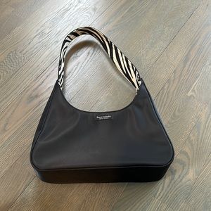 Black Kate Spade Zebra Structured Bag - Black